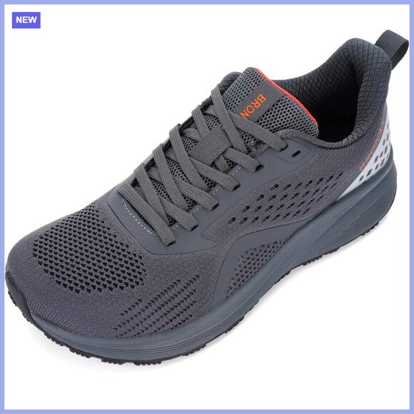 Wide Cushioned Supportive Road Running Shoes with Rubber Outsole